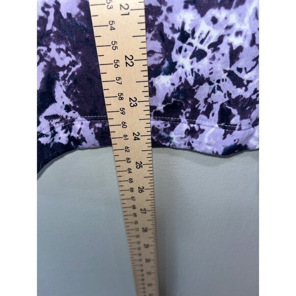 Women's Under Armour Rival Fleece Oversized Printed Sweatshirt Size XS Purple - Picture 3 of 7